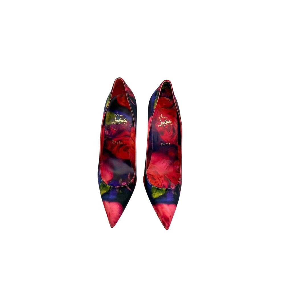 Christian Louboutin Satin Roses Kate 100mm (39.5/9.5) - Picture 4 of 6